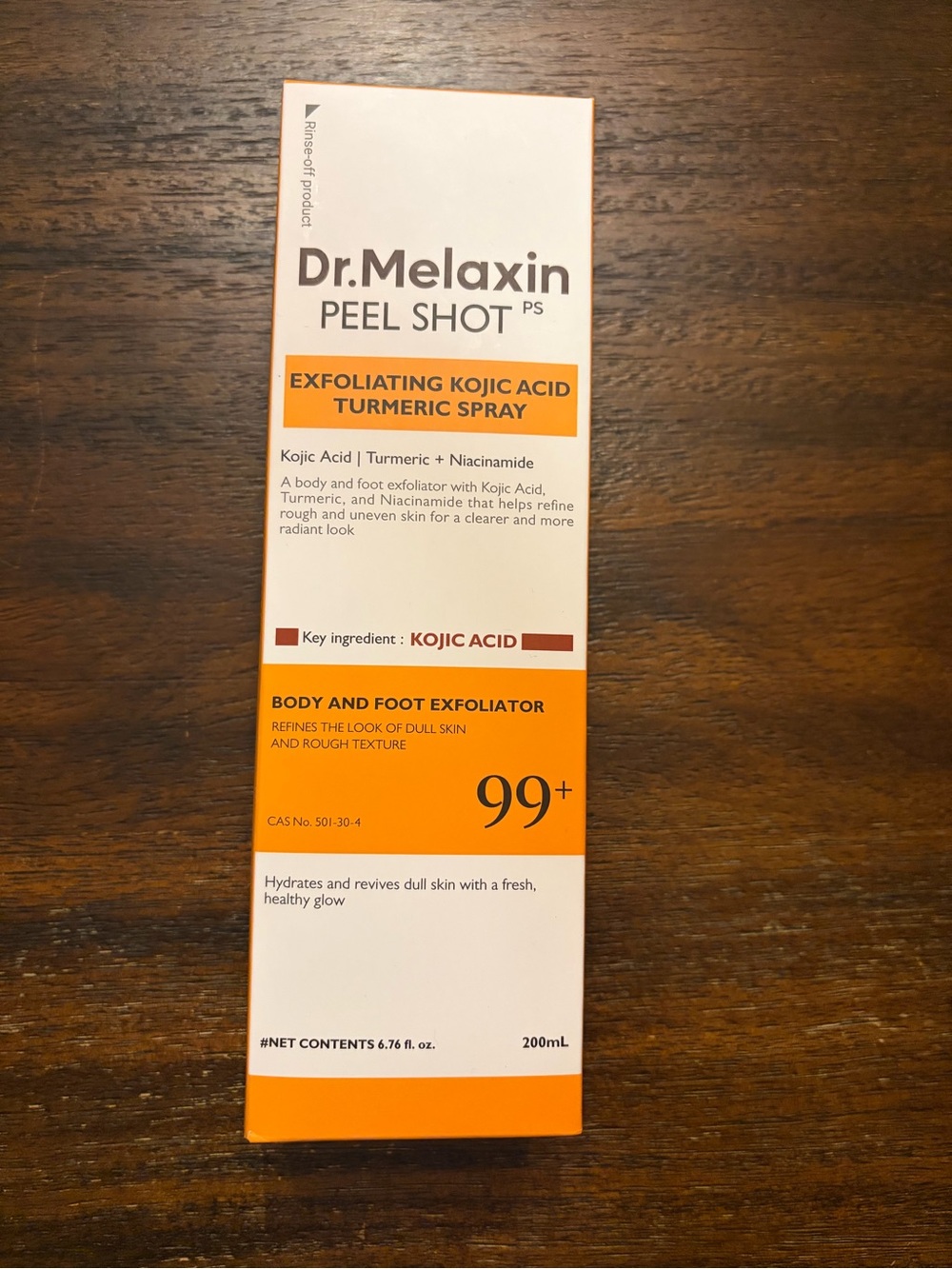Dr. Melaxin Peel Shot Exfoliant Kojic Acid Turmeric Spray 200ml Brand new